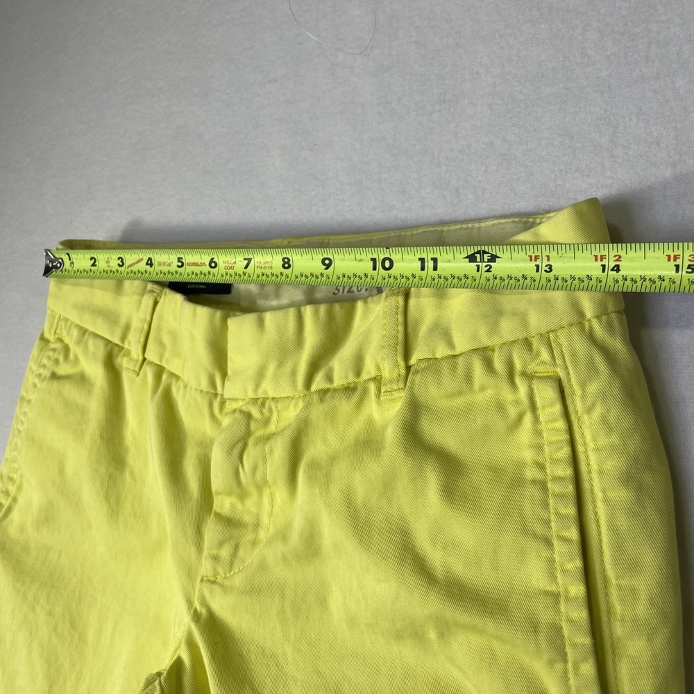 J.Crew Women's Size 0 Scout Chino Pants Yellow 100% Cotton Cropped (29x25) - Picture 6 of 10
